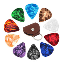 0.46mm Guitar Picks Plectrum Celluloid with Holder for Electric Guitar