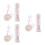 3Ensembles Sangles Clavier Mécanique Dentelle Large Patte Chat 6