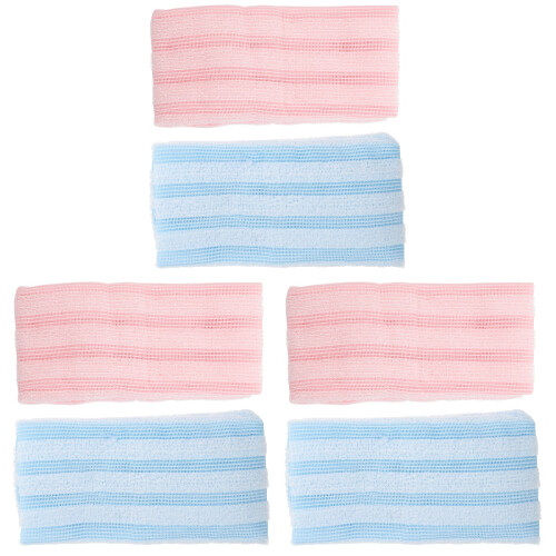 6Pcs Comfortable Bath Body Skin Cleaners Exfoliating Towels Assorted 1