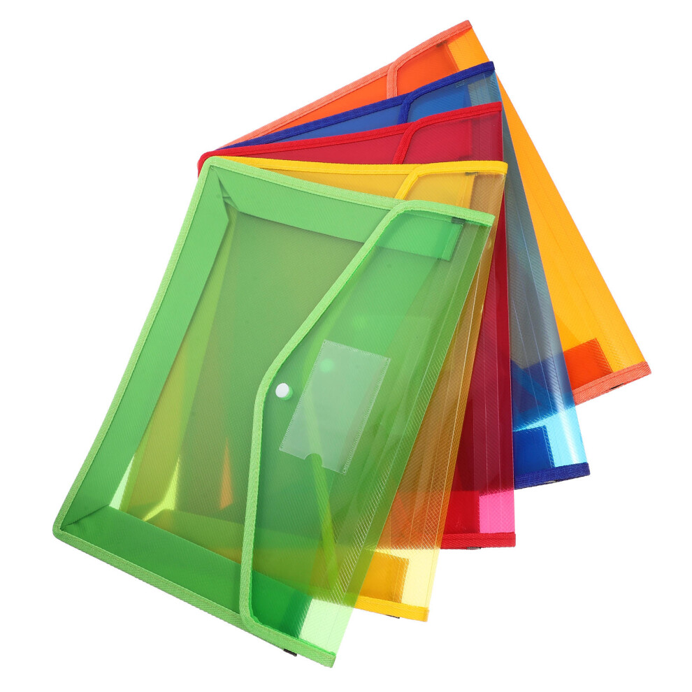 Photos - File Folder / Lever Arch File 10Pcs Assorted Color Clear Document Folders Plastic A4 Envelop Folder