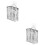 2Pcs Lightweight Silver Flatware Holder with Drain Holes 6