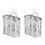 2Pcs Lightweight Silver Flatware Holder with Drain Holes 2