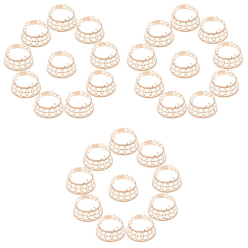 30Pcs Braided Hat Loop Plastic Inner Ring Khaki DIY Farmer Hat Support 2