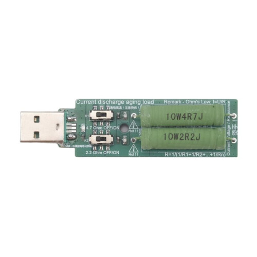 USB Resistor  Electronic Load with  Adjustable 5V1A/2A/3A Battery Capacity Voltage Discharge Resistance Tester