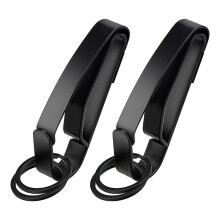 2Pcs Duty Belt Key Holder, Quick Release Key Clip for Belt,Stainless Steel Stealth Key Ring Holder with 4 Keyrings