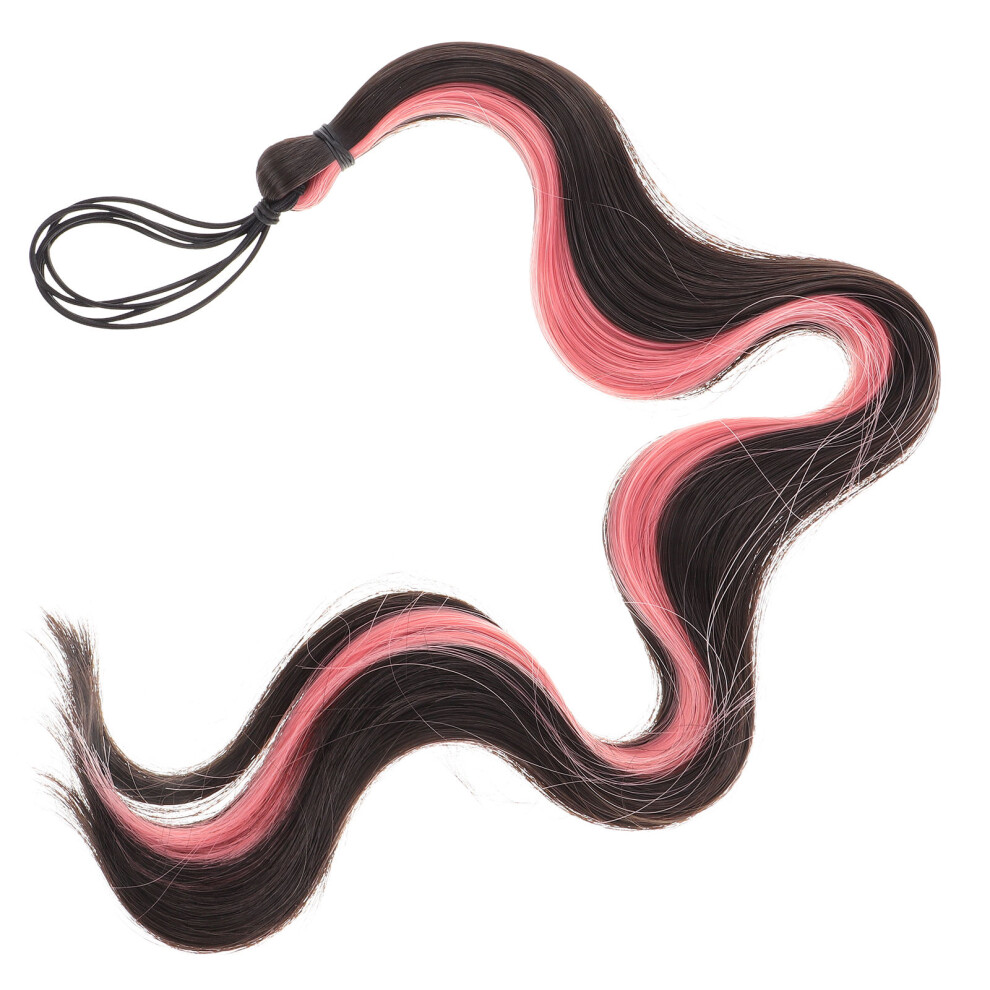 Solustre 5Pcs Decorative Ponytail Hair Wig Extensions For Women Multi Color