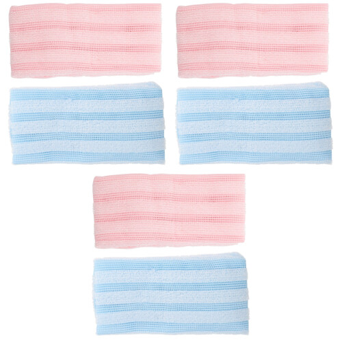 6Pcs Comfortable Bath Body Skin Cleaners Exfoliating Towels Assorted 2