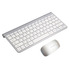 3Pcs Ultra-Thin 2.4g Wireless Keyboard Silver Computer Keyboard Set