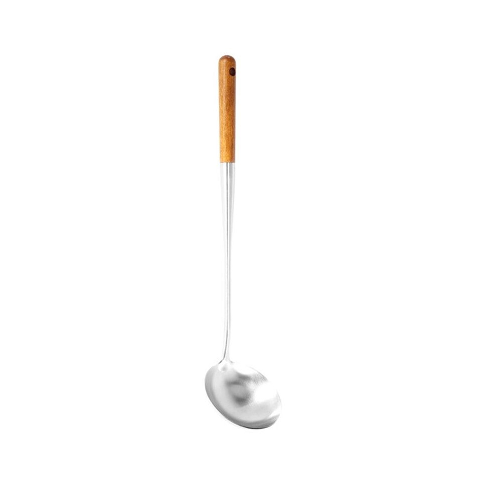 Soup Ladle, 17Inches Spatula For Wok, Stainless Steel Spoons Cooking With Heat-Resistant Wooden Handle 4711613442366