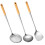 Concha de Sopa, EspáTula de 17 Polegadas para Wok, Colheres de AçO InoxidáVel para Cozinhar com Cabo de Madeira Resistente Ao Calor 4
