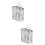 2Pcs Lightweight Silver Flatware Holder with Drain Holes 7