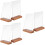 6Pcs Acrylic Sign Holders with Wood Base Clear Display Stands 7