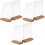 6Pcs Acrylic Sign Holders with Wood Base Clear Display Stands 3