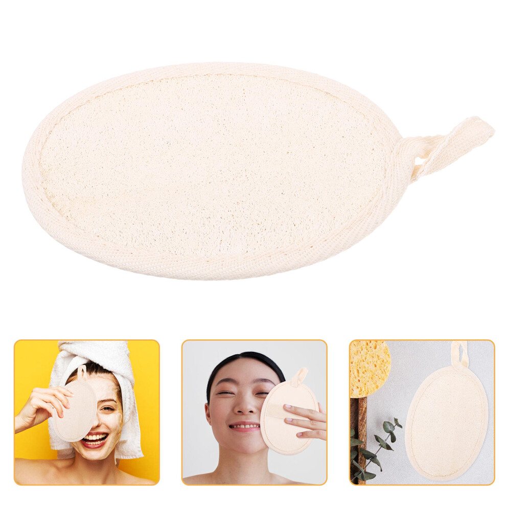 Solustre Beige 3Pcs Exfoliating Bath Loofah Nylon Rope Shower Body Scrubber