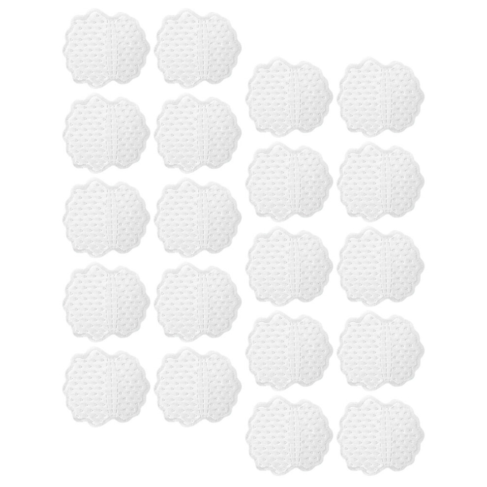 Solustre 100Pcs Underarm Sweat Absorbing Pads White Cotton Sweat Protectors