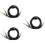 3Pcs 3.5mm Audio Cable Black Aluminum Alloy for Computer & Speaker Use 9