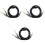 3Pcs 3.5mm Audio Cable Black Aluminum Alloy for Computer & Speaker Use 5