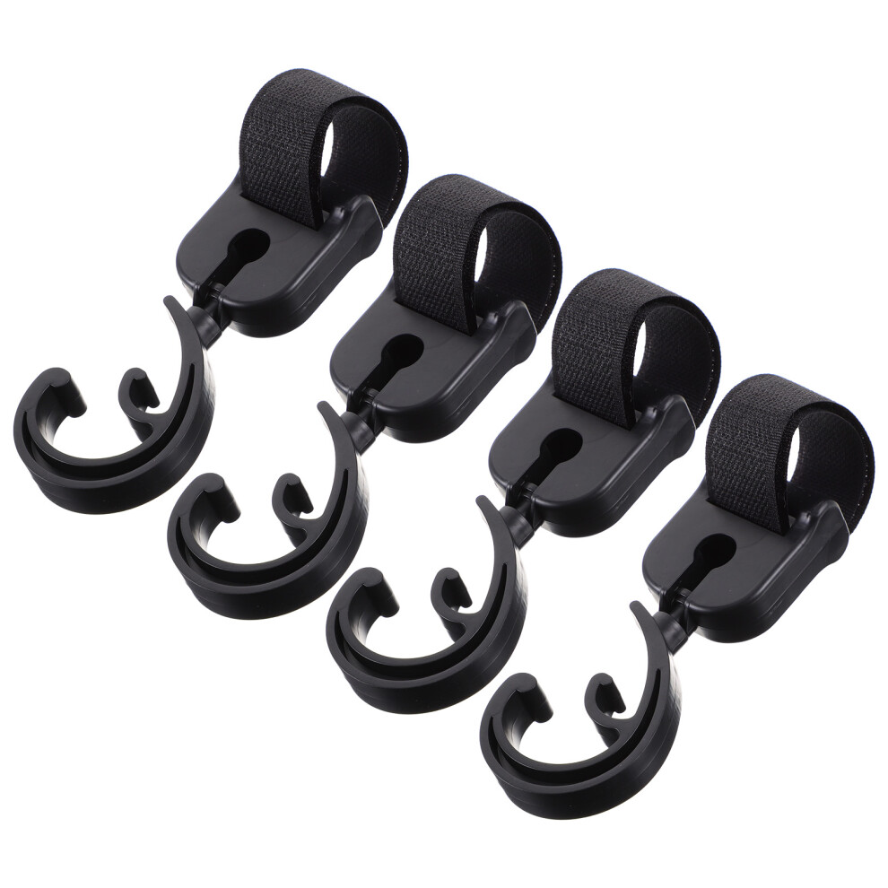 16Pcs Punch-Free Electromobile Pole Hook For Scooter Storage Black 3032364482267