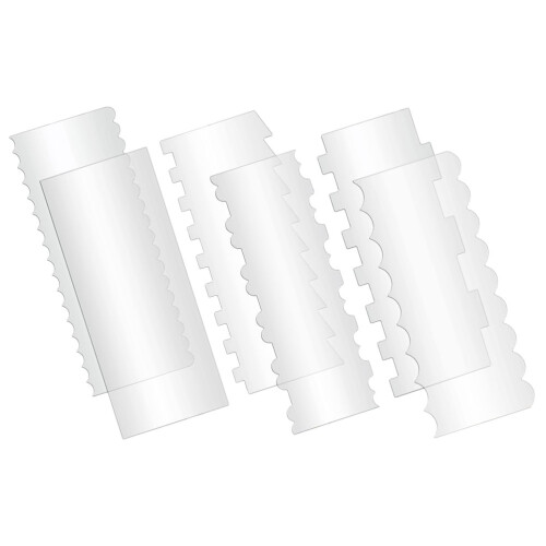 24Pcs Transparent Cake Acrylic Smoother Cake Decorating Tools 1