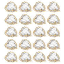 80Pcs Glass Rhinestone Claw for Sewing Dress DIY Golden Alloy Decor