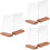 6Pcs Acrylic Sign Holders with Wood Base Clear Display Stands 6
