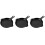 3Pcs Black Ceramic Baking Pan Handle Roasting Frying Serving Dish 6