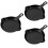 3Pcs Black Ceramic Baking Pan Handle Roasting Frying Serving Dish 8