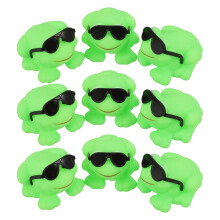 64Pcs Green Plastic Frog Bath Toys Durable Baby Shower Floating Toys