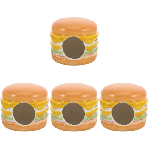 4Pcs Small Pet Ceramic Hamster Nest Cooling Shape 2