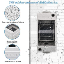 2 Way Distribution Protection Box, Waterproof Transparent Cover 2 DIN Rail Outdoor Distribution Junction Box 2Pcs