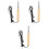 3Pcs Multi-Color Electric Welding Tool with Durable Wood Handle Grip 5