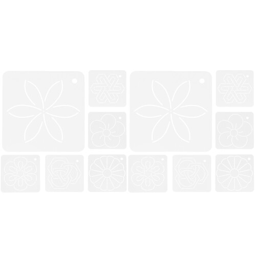 12Pcs Small White Quilting Templates for Precise DIY Patchwork Sewing 2