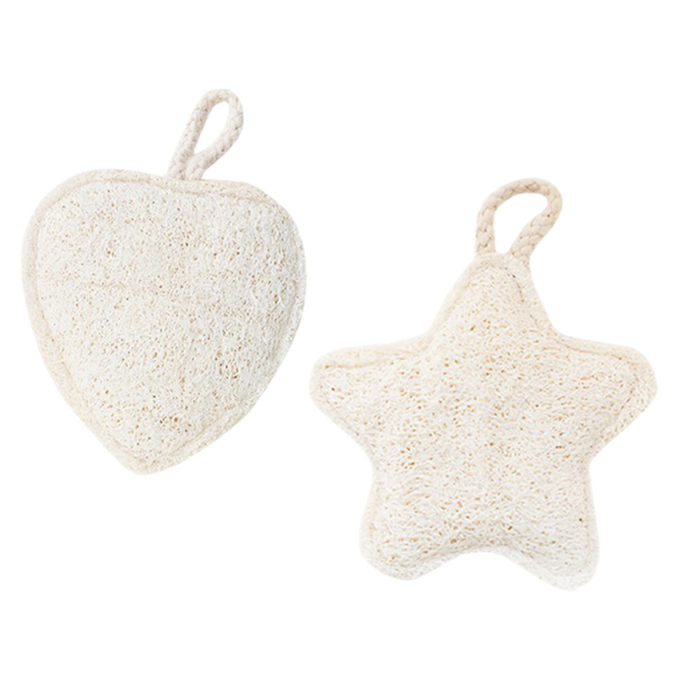 Iplusmile Beige 8Pcs Portable Loofah Sponge Body Scrubber For Bathing And Shower