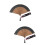 2Sets Decorative Retro Folding Fans Bamboo Paper with Protective Bag 8