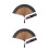 2Sets Decorative Retro Folding Fans Bamboo Paper with Protective Bag 6