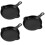 3Pcs Black Ceramic Baking Pan Handle Roasting Frying Serving Dish 9