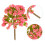 40Pcs Plastic Miniature Model Trees Pink for Scale Model Train Scenery 10