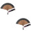 2Sets Decorative Retro Folding Fans Bamboo Paper with Protective Bag 7