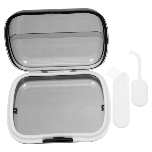 4Pcs Lightweight Orthodontic Denture Case Portable Black Storage Box 2