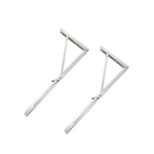 4Pcs Stainless Steel Folding Shelf Brackets Heavy Duty Wall Support