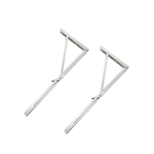 4Pcs Stainless Steel Folding Shelf Brackets Heavy Duty Wall Support