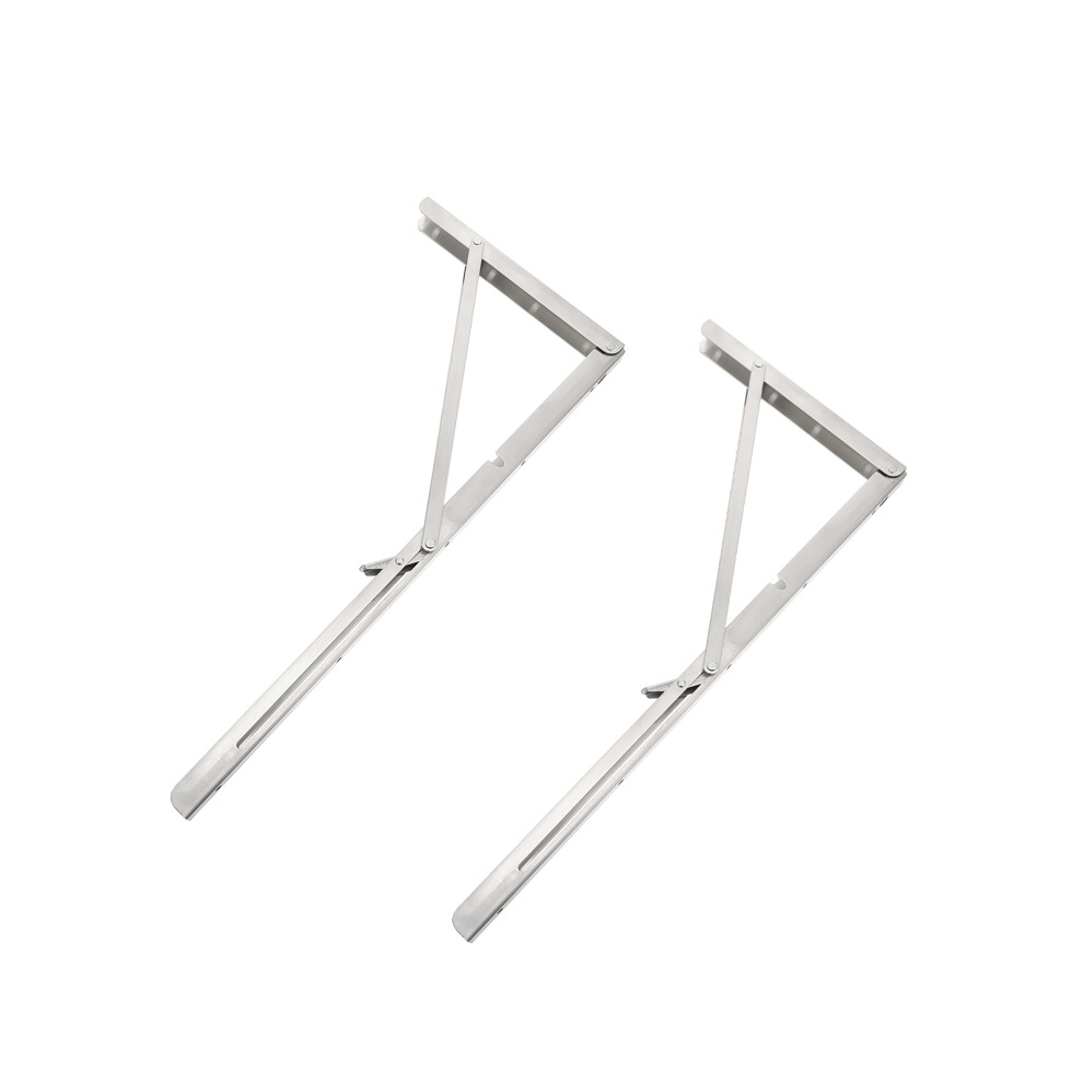 4Pcs Stainless Steel Folding Shelf Brackets Heavy Duty Wall Support 3011827819871