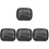 4Pcs Lightweight Orthodontic Denture Case Portable Black Storage Box 4