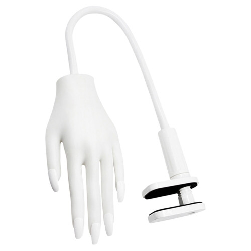 2Pcs Durable Simulated Hand for Nail Practice White Reusable Tool 2