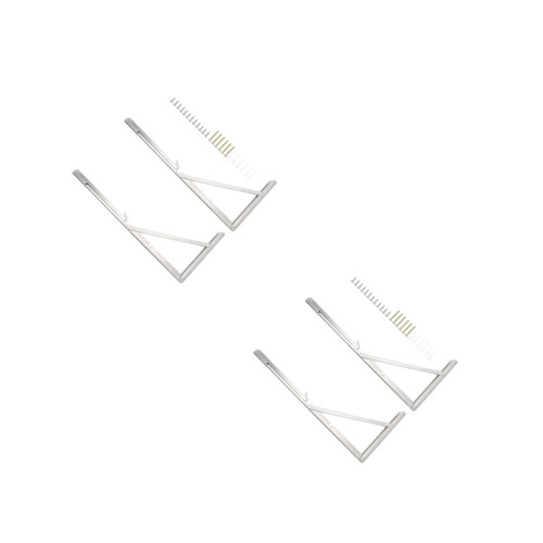 4Pcs Stainless Steel Folding Shelf Brackets Heavy Duty Wall Support 2