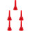 5Pcs Red Plastic Trombone Mouthpiece Replacement for Beginner to Pro 7