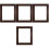 4Pcs Practical Coffee Wood Floating Frames for Wall Art 5