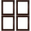 4Pcs Practical Coffee Wood Floating Frames for Wall Art 7