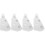 4Pcs Portable White Plastic Shower Gel and Detergent Storage Bottles 6