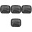 4Pcs Lightweight Orthodontic Denture Case Portable Black Storage Box 5